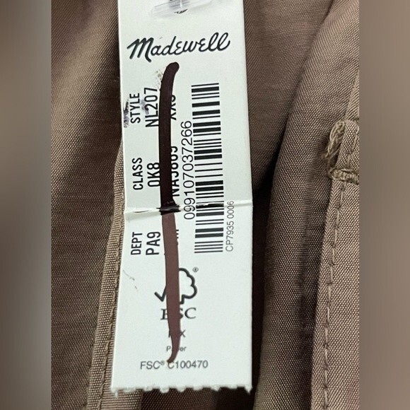 Madewell Straight Cargo Pants in Softdrape Mid Rise XXS NWT - Picture 8 of 12